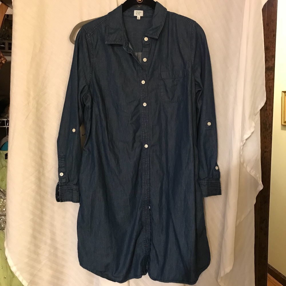 🔴Last Chance - Chambray Dress/Tunic - Crown & Ivy